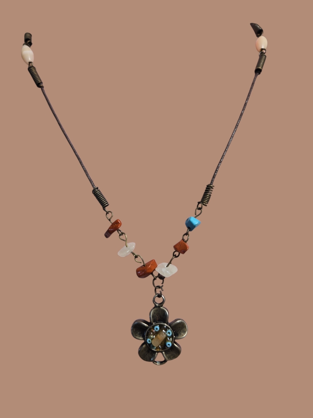 VINTAGE NECKLACE & EARRING SET - Picture 2 of 4